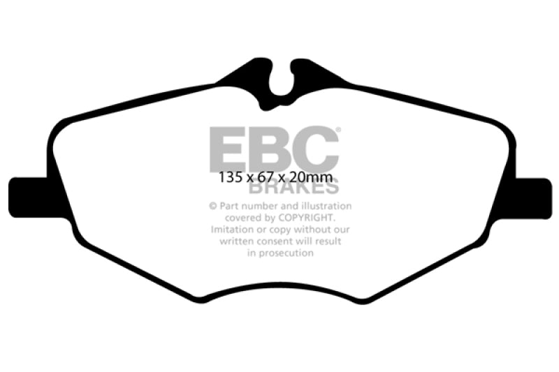 Plaquettes de frein avant Redstuff EBC 06-09 Mercedes-Benz E320 3.0 TD