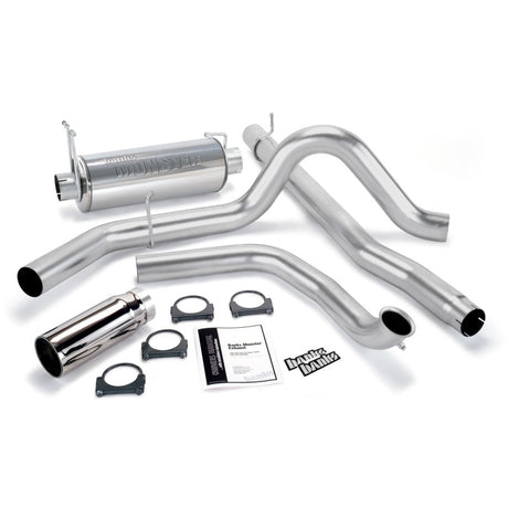 Système d'échappement Banks Power 00-03 Ford 7.3L / Excursion Monster - Échappement simple SS avec embout chromé