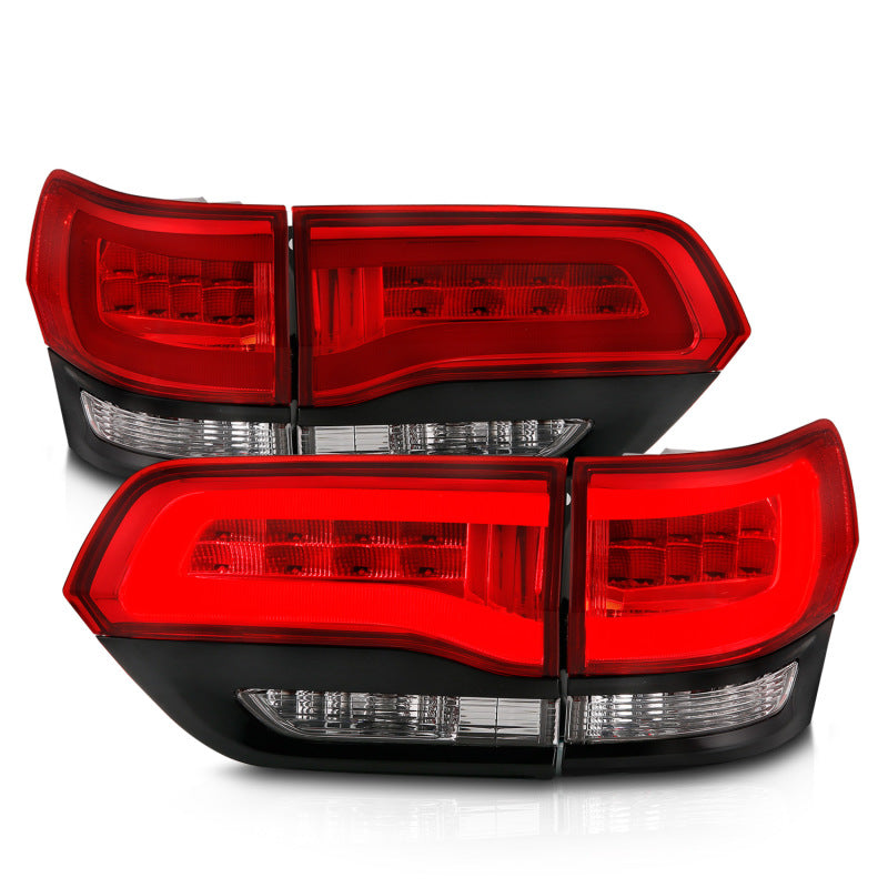 Feux arrière à LED ANZO 2014-2016 Jeep Grand Cherokee Rouge/Clair