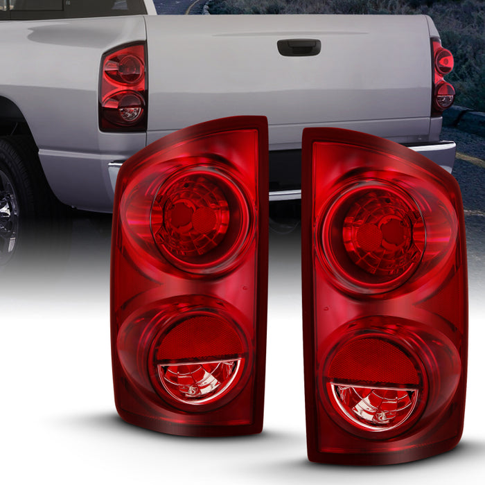 Feu arrière ANZO 2007-2009 Dodge Ram 1500, lentille rouge (OE)