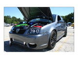 Spyder Volkswagen Jetta 99-05 Projector Headlights DRL Blk PRO-YD-VJ99-DRL-BK
