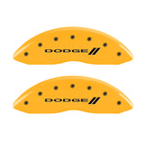 MGP 4 Caliper Covers Engraved F & R Stripes/Dodge Yellow Finish Black Char 2010 Dodge Ram 3500