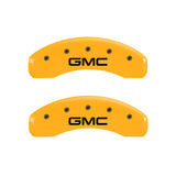 MGP 4 Caliper Covers Engraved Front & Rear GM Style/Hybrid Black finish silver ch
