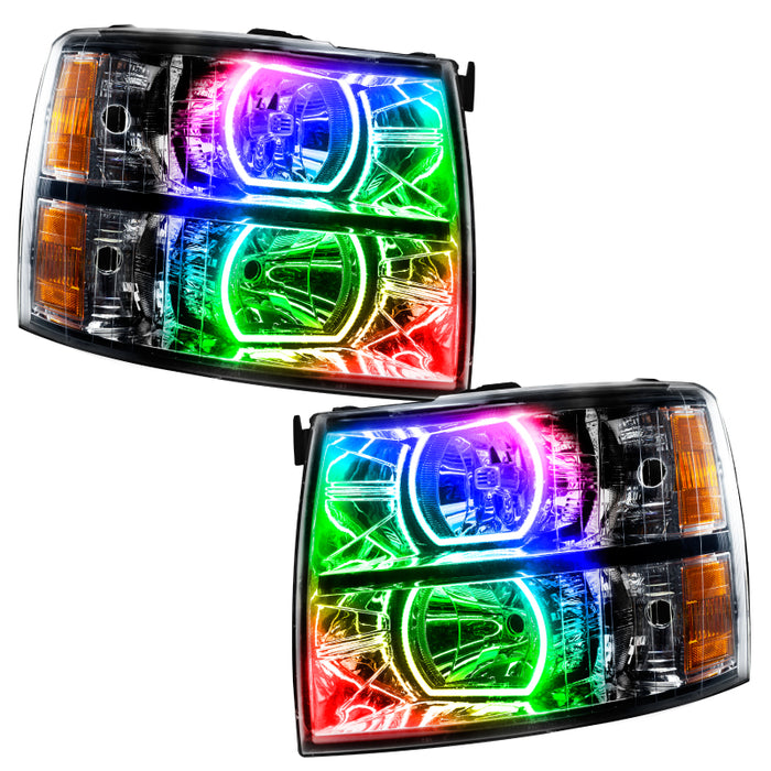 Oracle 07-13 Chevy Silverado SMD HL - Noir - Style carré - ColorSHIFT avec 2.0 Cntrl VOIR LA GARANTIE