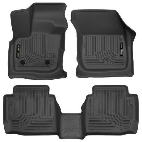 Revêtements de sol avant et 2e rangée noirs Husky Liners 17 Ford Fusion / 17 Lincoln MKZ