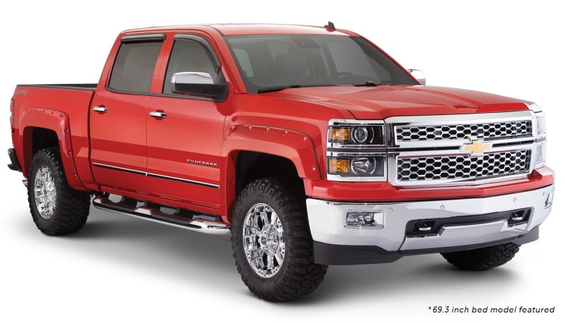 Élargisseurs de caisse de style poche Bushwacker 15-18 Chevy Silverado 2500 HD Fleetside 4 pièces 78,8/97,8 po - Noir