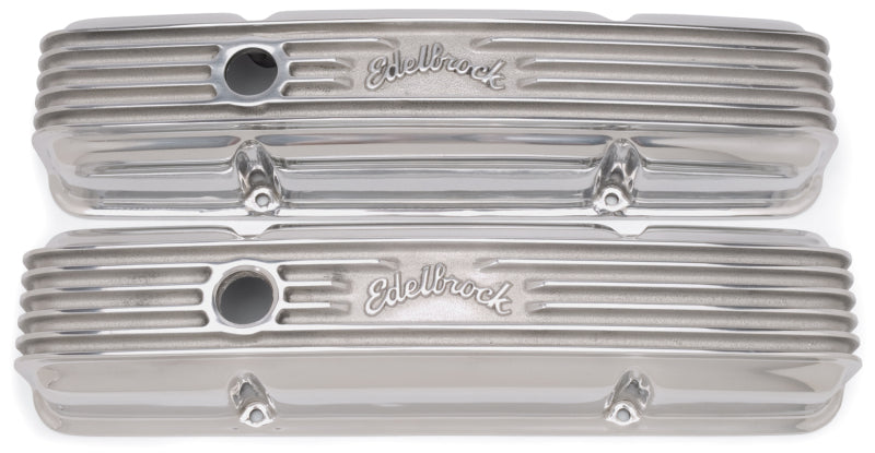 Couvercle de soupape Edelbrock Classic Series Chevrolet 1959-1986 262-400 CI V8 poli