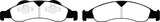 Plaquettes de frein avant EBC Yellowstuff pour Ford Expedition 5.4 2WD 07-09