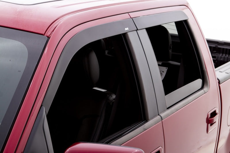 Déflecteurs de fenêtre à profil bas AVS 05-18 Nissan Frontier Crew Cab Ventvisor 4 pièces - Noir mat