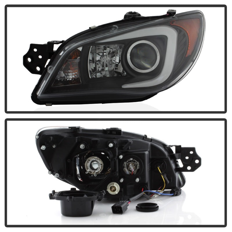 Phares de projecteur Spyder Subaru WRX 06-07 - Modèle HID uniquement - Noir PRO-YD-SWRX06-HID-LBDRL-BK
