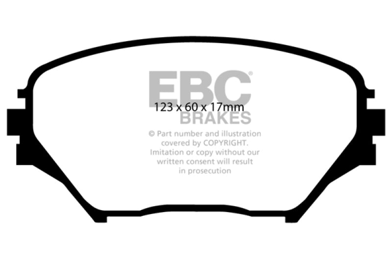 Plaquettes de frein avant EBC 01-03 Toyota RAV 4 2.0 Greenstuff