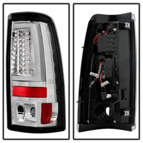 Feux arrière à DEL Spyder Chevy Silverado 1500/2500 03-06 Version 2 - Chromé ALT-YD-CS03V2-LED-C