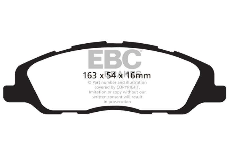 EBC 13-14 Ford Mustang 3.7 (A/T+Performance Pkg) Yellowstuff Front Brake Pads