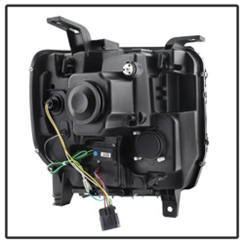 Phares de projecteur Spyder GMC Sierra 14-16 Barre lumineuse DRL Chrome PRO-YD-GS14-LBDRL-C