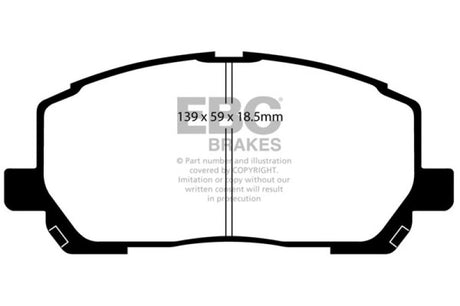 Plaquettes de frein avant EBC 00-03 Toyota Highlander 2.4 2WD Ultimax2