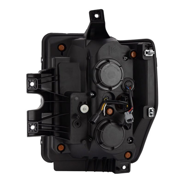 Phares de projecteur AlphaRex 08-10 Ford F250-550 PRO-Series noirs avec Activ Light/Seq Signal