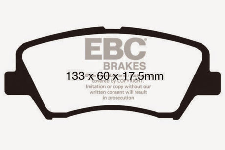 Plaquettes de frein avant EBC 13+ Hyundai Elantra 1.8 Yellowstuff
