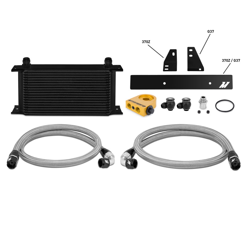 Kit de refroidisseur d'huile thermostatique Mishimoto 09-12 Nissan 370Z / 08-12 Infiniti G37 (coupé uniquement) - Noir