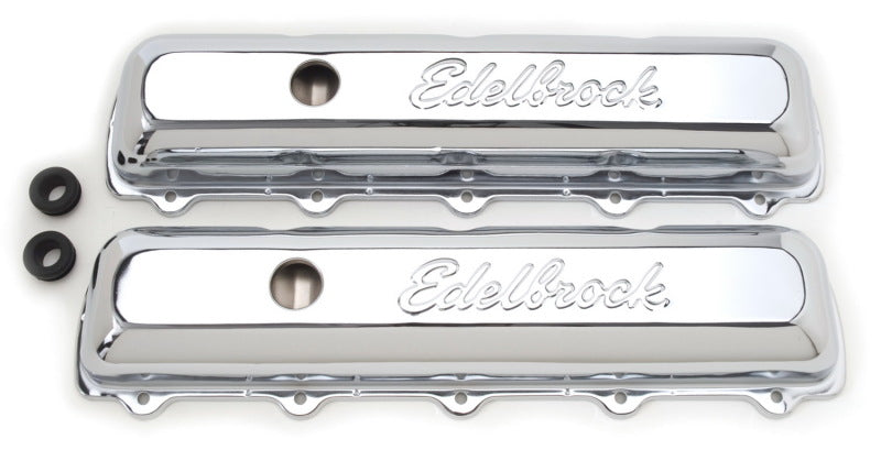 Couvercle de soupape Edelbrock Signature Series Oldsmobile 350-455 CI V8 Chrome