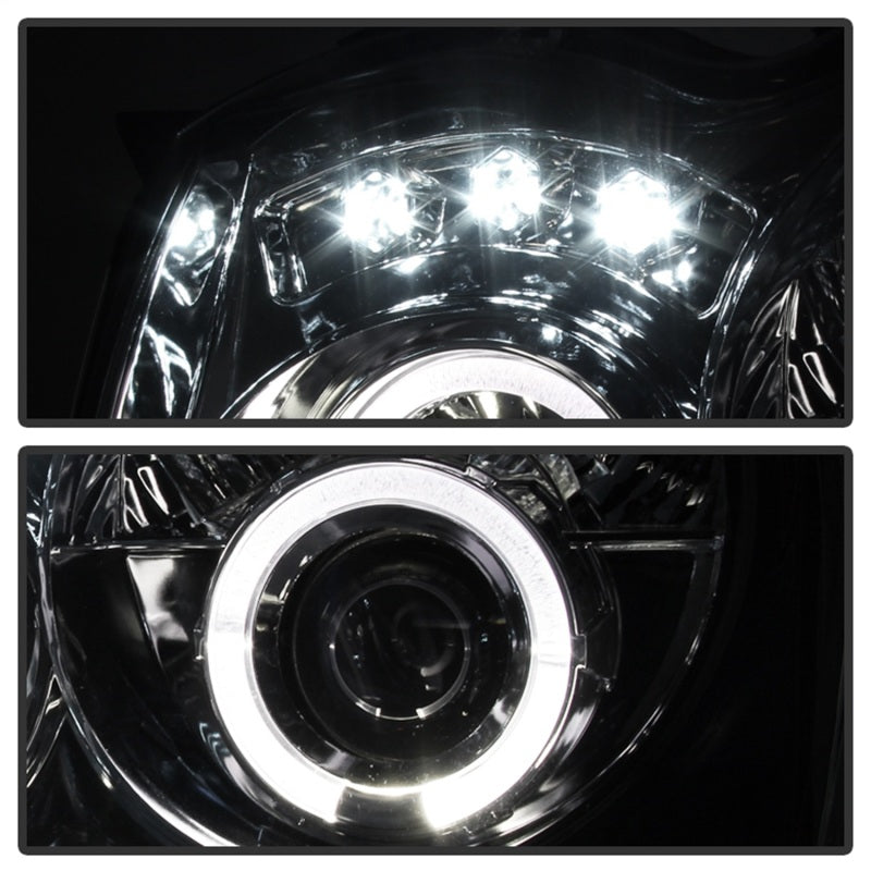Phares de projecteur Spyder Jeep Grand Cherokee 05-07 LED Halo LED Smke PRO-YD-JGC05-HL-SMC