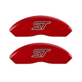 MGP 4 Caliper Covers Engraved Front & Rear No bolts/ST Red finish silver ch
