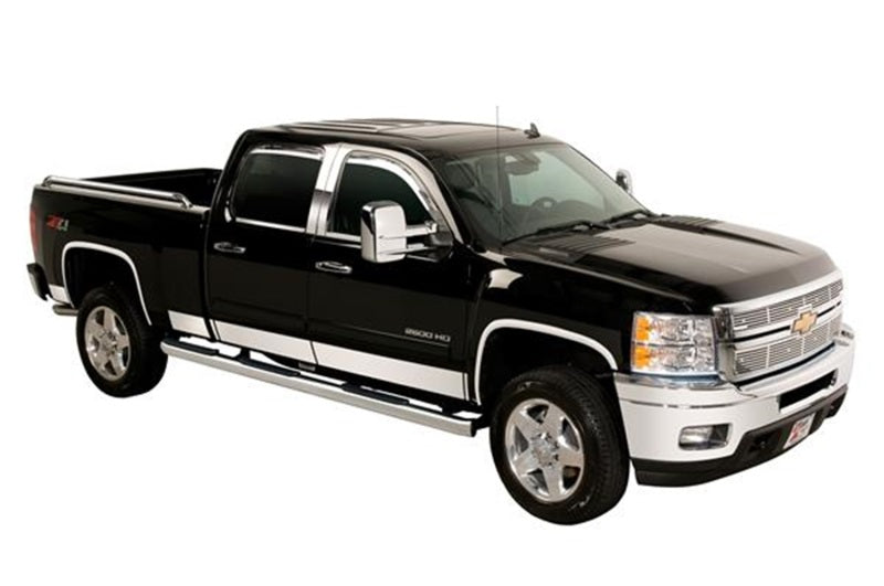 Putco 07-13 GMC Sierra Reg Cab 6.5 Short Box - 6in Wide - 12pcs Stainless Steel Rocker Panels