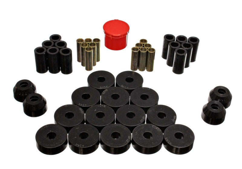 Ensemble de bagues principales Hyper-Flex noires pour Jeep CJ5/CJ6 55-75 Energy Suspension