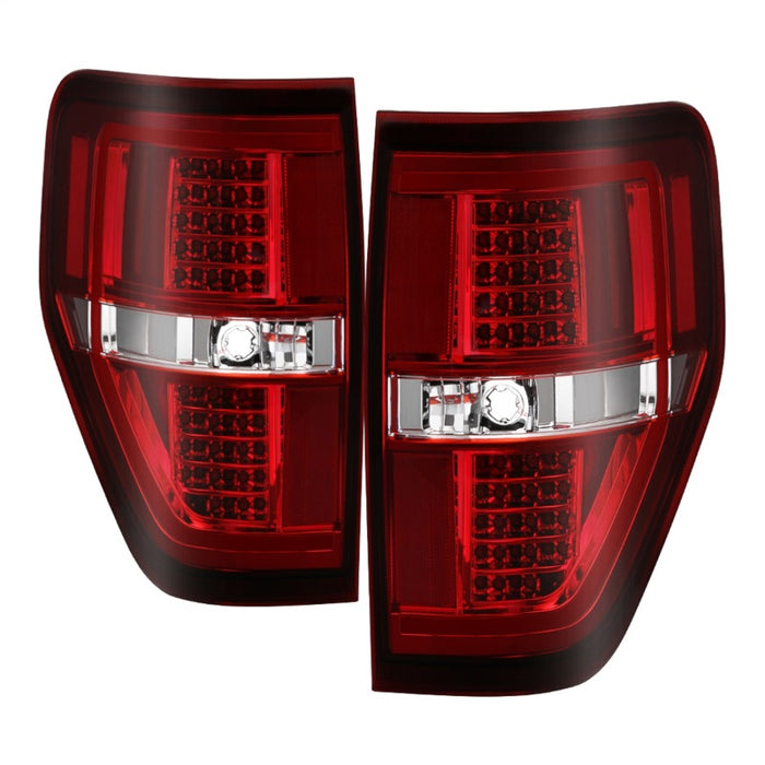 Barre lumineuse LED arrière xTune 09-14 pour Ford F-150 - Rouge transparent (ALT-JH-FF15009-LBLED-RC)