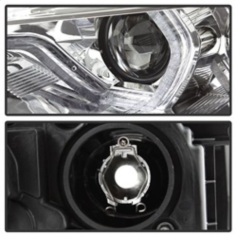 Phares de projecteur Spyder 12-14 BMW F30 Série 3 4DR - LED DRL - Chrome (PRO-YD-BMWF3012-DRL-C)