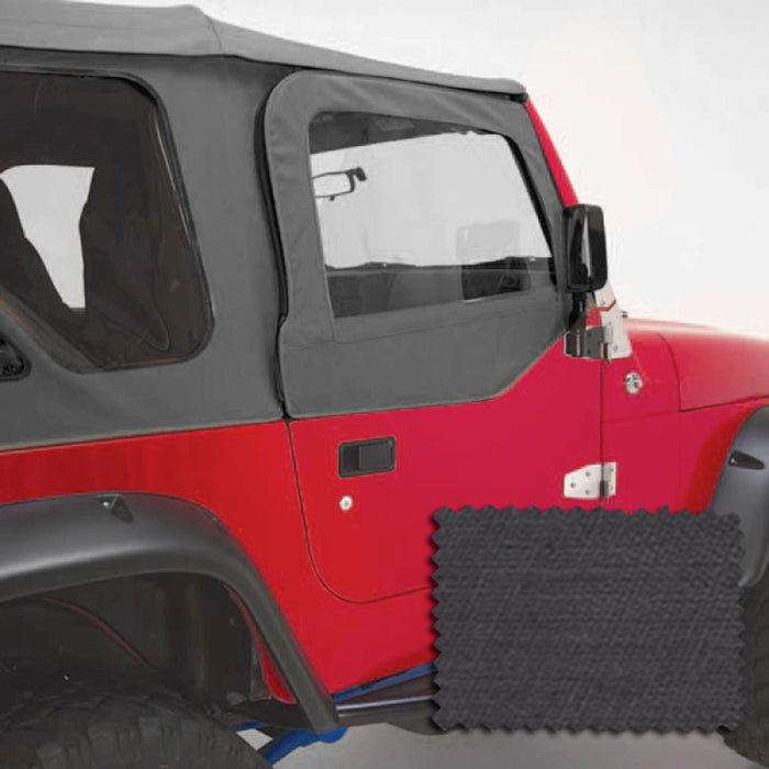 Rugged Ridge Upper Soft Door Kit Black Denim 97-06 Jeep Wrangler