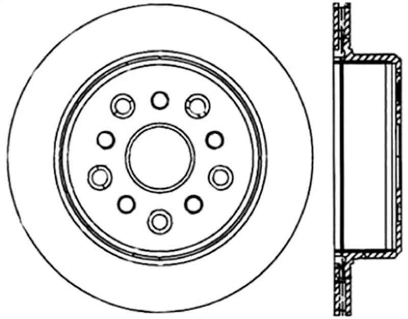 Rotor fendu StopTech Power Slot 5/93-98 Supra Turbo arrière droit SportStop CRYO