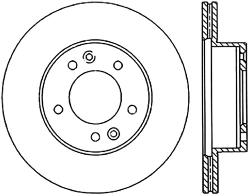 Rotor avant droit fendu et percé StopTech 89-92 Mazda RX-7