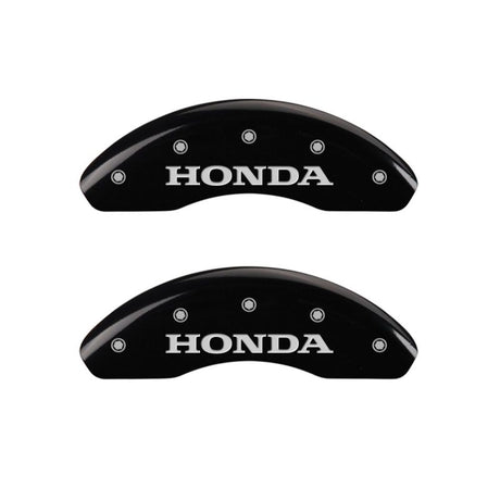 Couvre-étriers MGP 4 gravés avant Honda arrière H Logo finition noire Silver Char 2017 Honda Civic