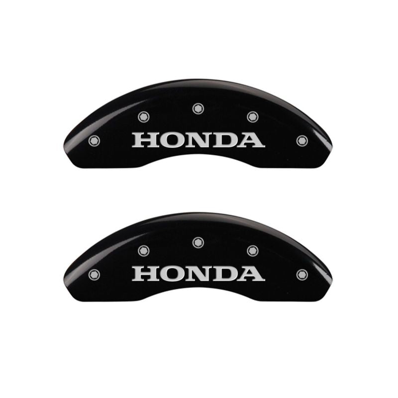 Couvre-étriers MGP 4 gravés avant et arrière Honda finition noire Silver Char 2017 Honda Civic