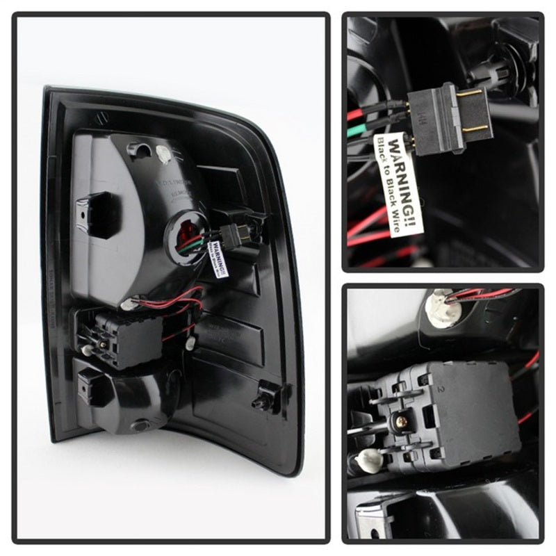 Feux arrière à DEL Spyder Dodge Ram 1500 09-14 à incandescence - Noir fumé ALT-YD-DRAM09-LED-BSM