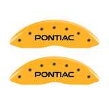 MGP 4 Caliper Covers Engraved Front Pontiac Rear Arrow Yellow Finish Black Char 2004 Pontiac GTO