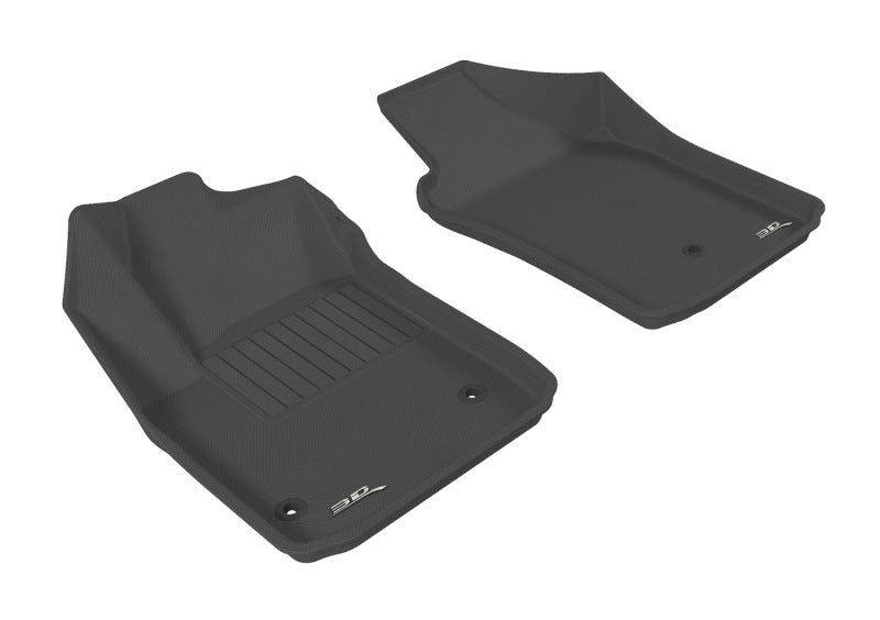 Tapis de sol 3D MAXpider 2012-2019 Fiat 500/500E Kagu 1ère rangée - Noir