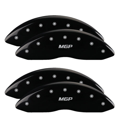 Couvre-étriers MGP 4 gravés avant et arrière MGP finition noire argent ch