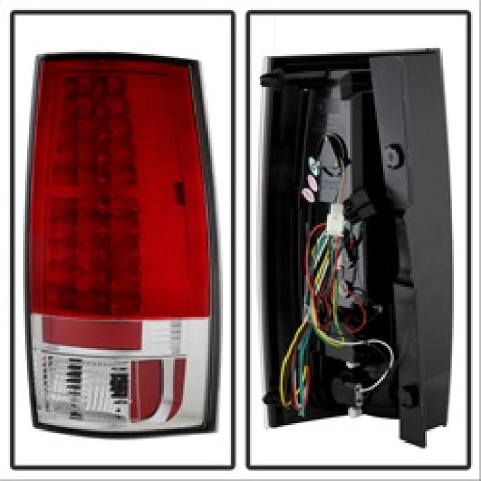 Feux arrière à LED Spyder Chevy Suburban/GMC Yukon/Yukon Denali 07-14 Rouge transparent ALT-YD-CSUB07-LED-RC