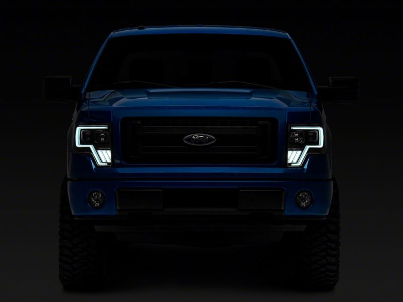 Phares de projecteur à bascule Raxiom 09-14 Ford F-150 Axial G4 Light Bar - Boîtier noir (lentille transparente)