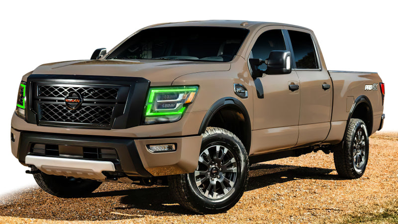 Mise à niveau des phares DRL RVB + W Oracle 21-22 Nissan Titan - ColorSHIFT avec contrôleur simple VOIR LA GARANTIE