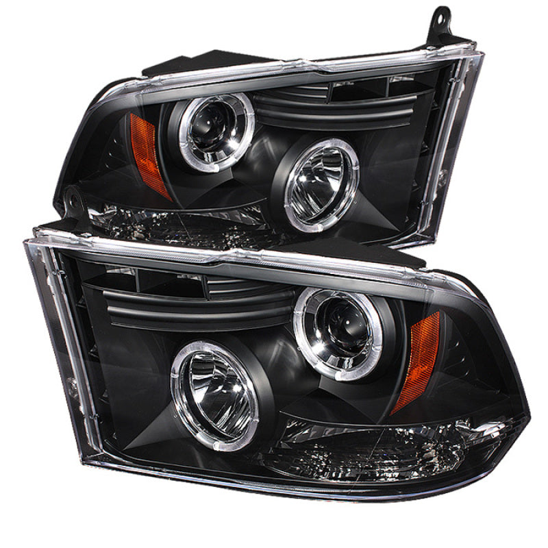 Phares de projecteur Spyder Dodge Ram 1500 09-14 10-14 Halogène-LED Halo LED - Noir PRO-YD-DR09-HL-BK