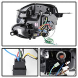 Phares de projecteur Spyder Mini Cooper 2007-2012 Modèle halogène uniquement - DRL Noir PRO-YD-MC07-DRL-BK