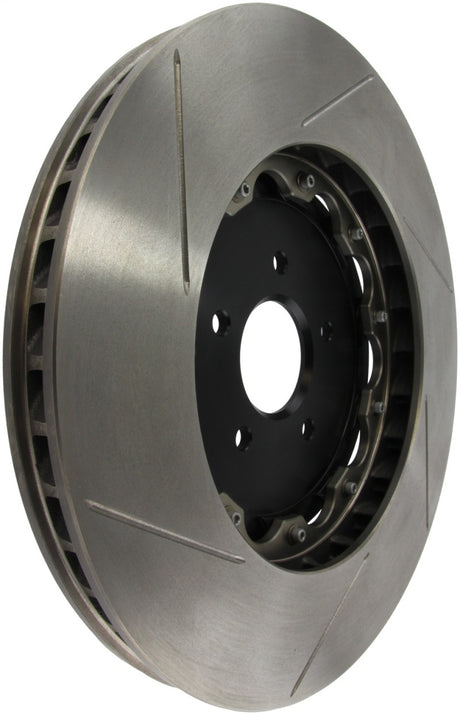 Rotor aérodynamique fendu en 2 pièces avec revêtement en zinc et chapeau noir pour Chevrolet Camaro 10-15 avant droit