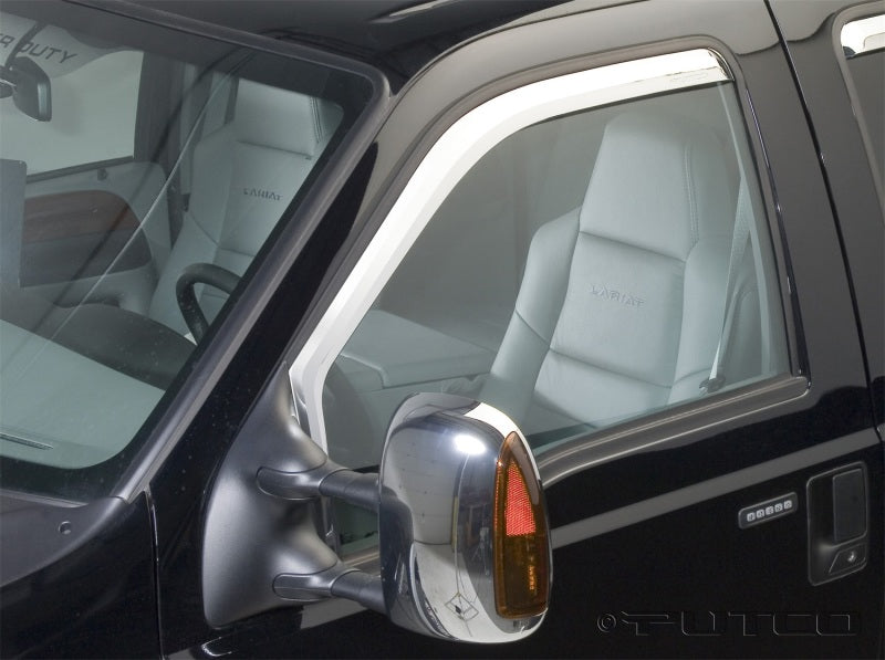 Pare-soleils chromés pour cabine multiplace/cabine extensible Putco 99-16 Ford SuperDuty (avant uniquement)
