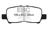 Plaquettes de frein arrière EBC Greenstuff pour Buick Allure (Canada) 3.6 05-09