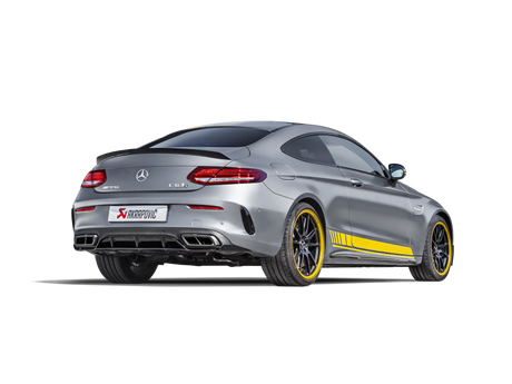 Arrière de catalyseur Akrapovic 16-17 AMG C63 Coupé Evolution Line (titane) avec embouts en carbone (tuyau de liaison requis)