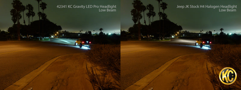 Phare de rechange KC HiLiTES 07-18 Jeep JK 7 pouces Gravity LED Pro approuvé DOT (simple)