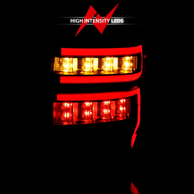 ANZO 2014-2020 Toyota 4Runner TL Boîtier noir Lentille fumée Barre lumineuse rouge avec séquentiel