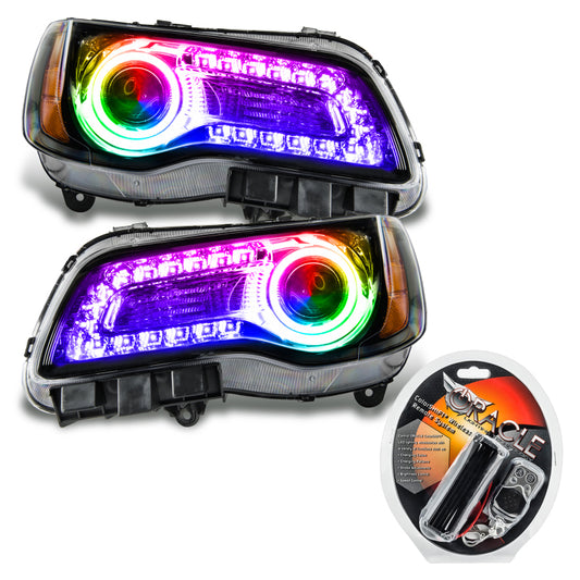 Oracle 11-14 Chrysler 300C SMD HL - Black - NON HID - ColorSHIFT DRL - ColorSHIFT SEE WARRANTY